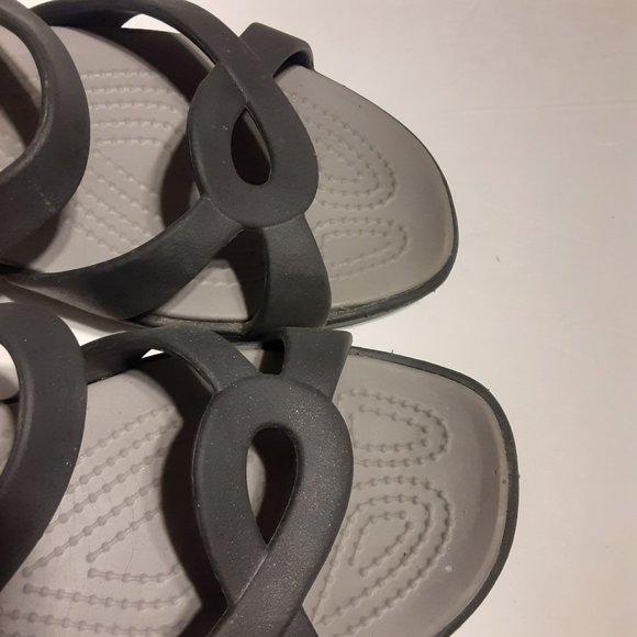 Crocs Womens Meleen Twist Blk/Gray Slip On Open Toe Comfort Sandals 202497 S… - Picture 5 of 8